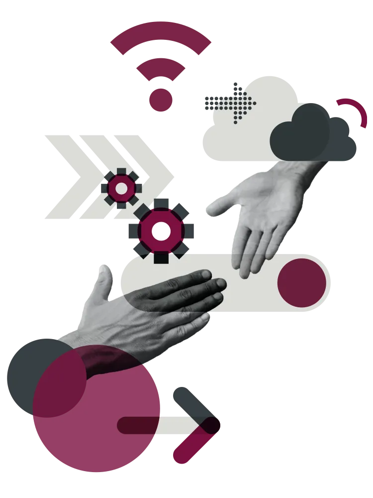 Illustration of digitalization, connectivity and smart technologies
